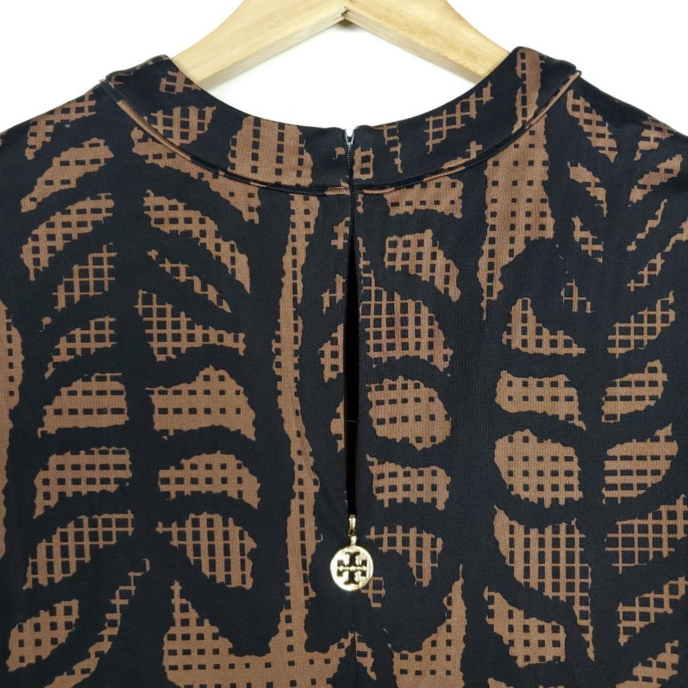 Tory Burch Cadence Sheath Brown Black Dress - Picture 7 of 8